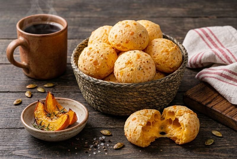 Pão de queijo de abóbora